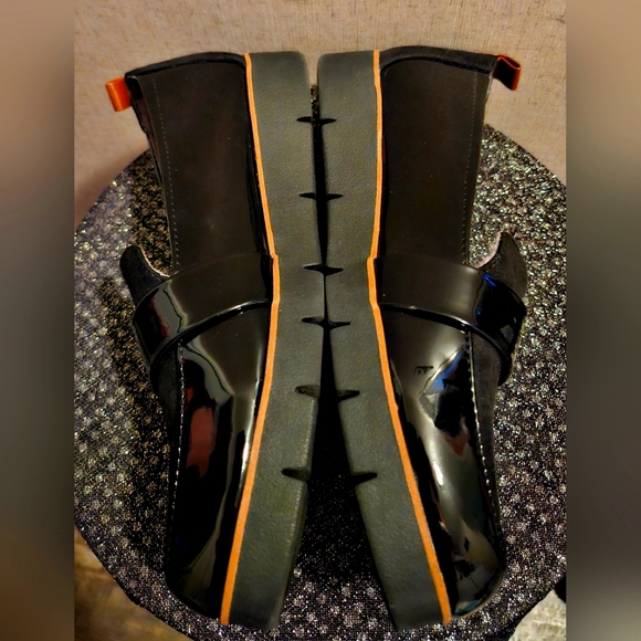 Dr Scholls black Webster wedged loafers Size 8 EUC - Picture 3 of 6